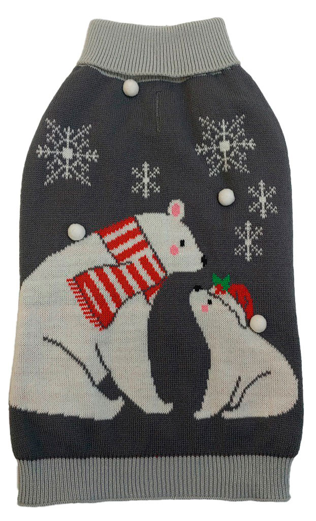 

Свитер для собак Мишки серый