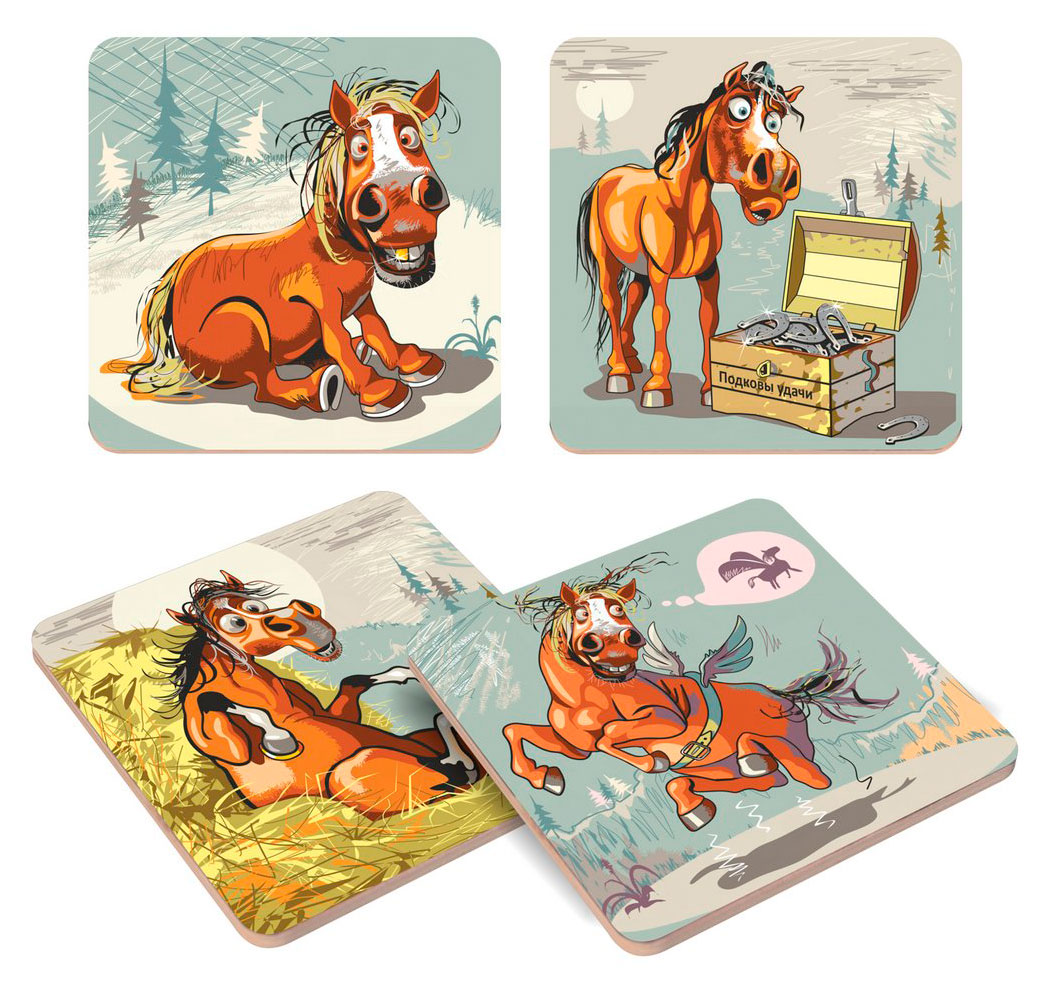 Изображение товара Подставка под горячие блюда Савраска 14x14 см из ХДФ