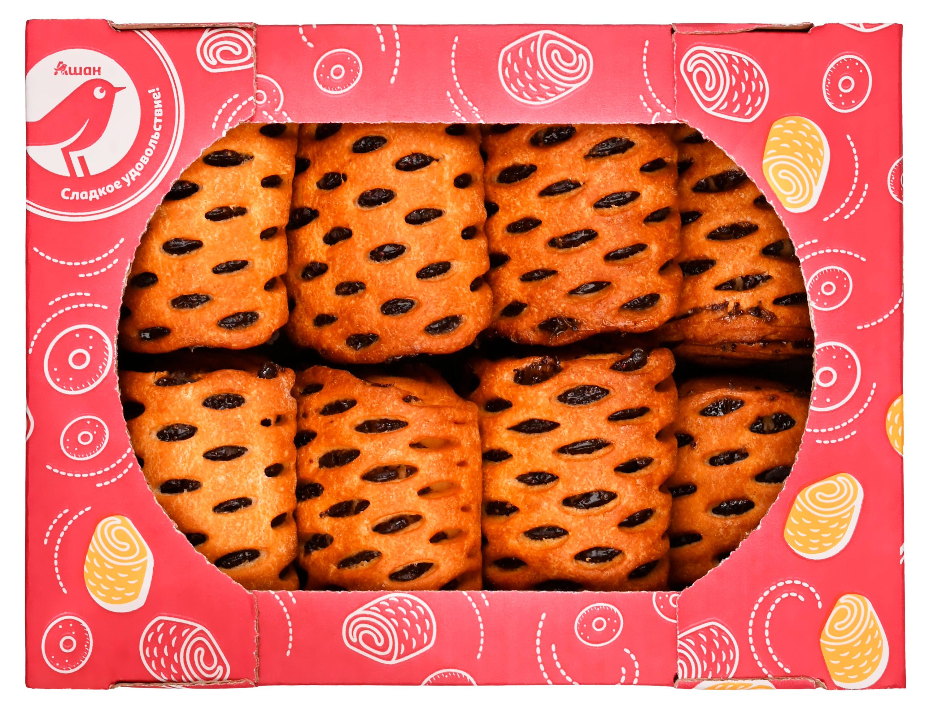Изображение товара Сдоба АШАН Красная птица Фигурный рулет с маком 400 г выпечка
