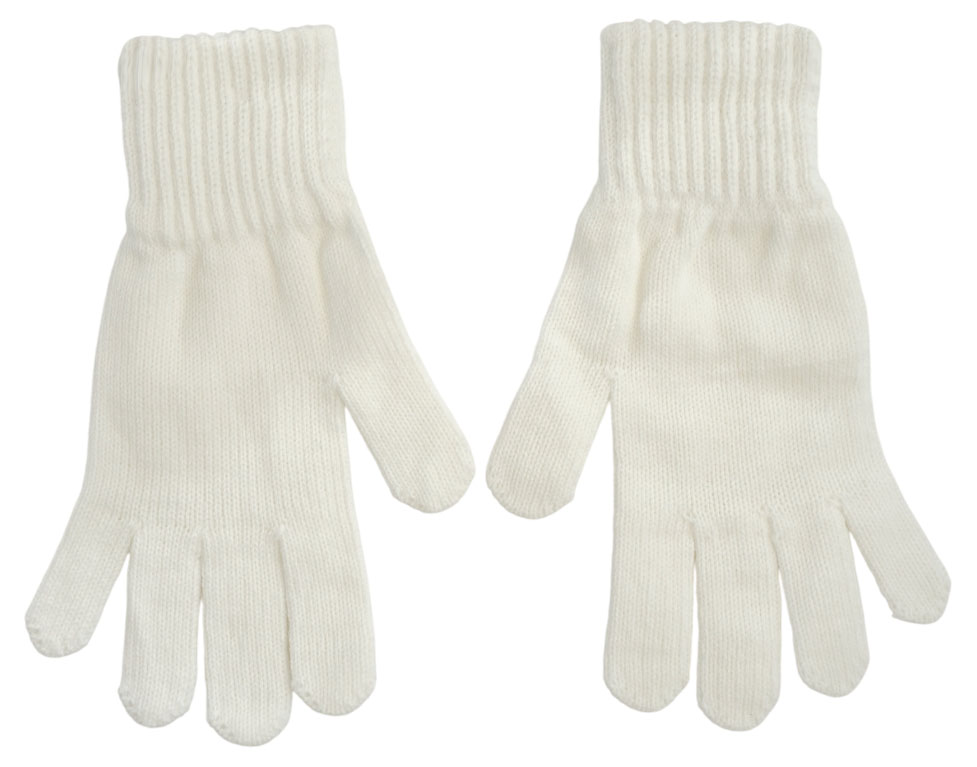 Изображение товара Женские вязаные перчатки Fishka молочные размер 18 для зимы