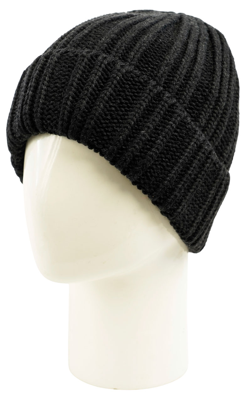 Изображение товара Мужская зимняя шапка бини Fishka темно-синяя размер 56-58