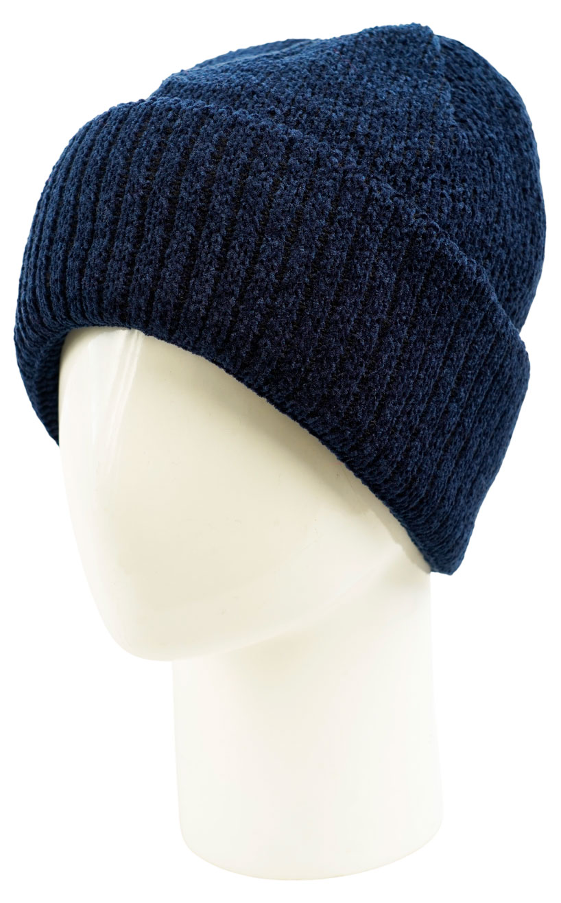 Изображение товара Мужская шапка Fishka синяя р 56-58 теплая и стильная зимняя головной убор