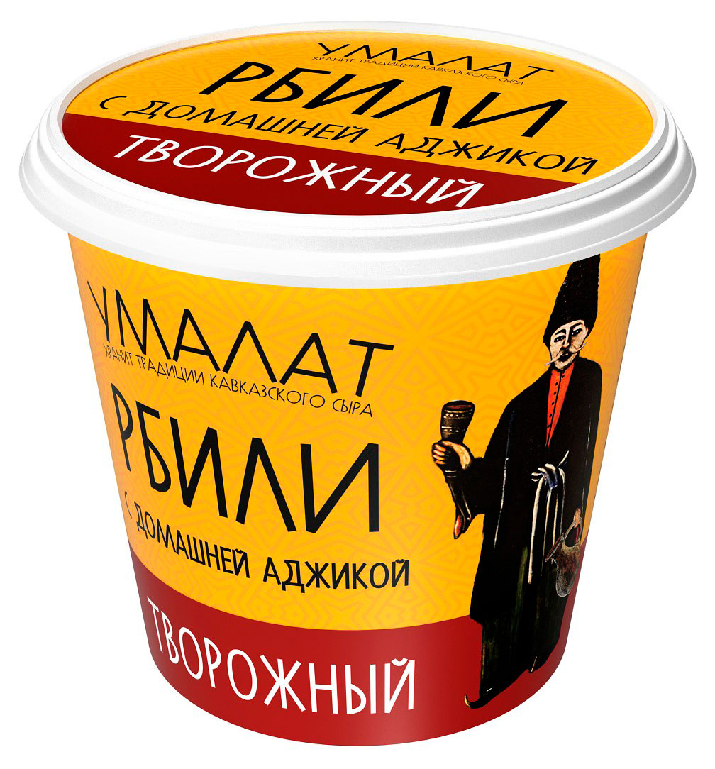 Изображение товара Творожный сыр с аджикой Умалат 130 г натуральный острый продукт