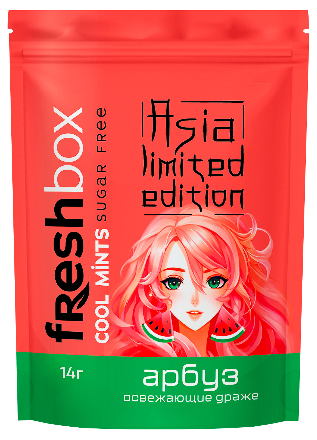 Изображение товара Драже освежающее Freshbox Asia Limited Edition арбуз, 14 г
