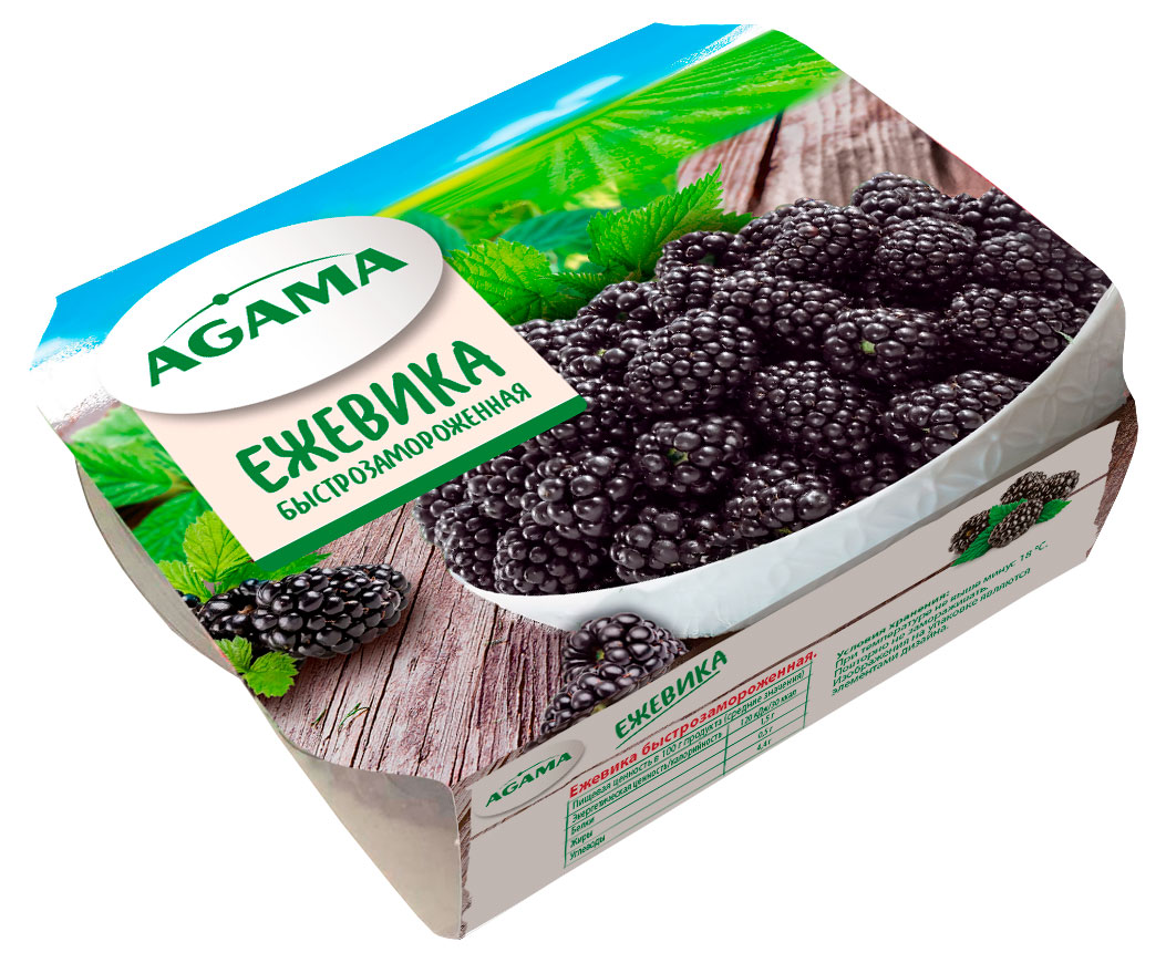 Изображение товара Ягодная смесь Ежевика Agama цельная замороженная, 200 г