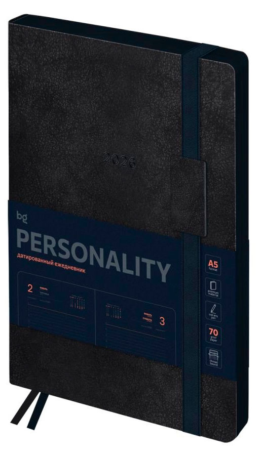 

Ежедневник BG Personality Onyx датированный А5, 176 л