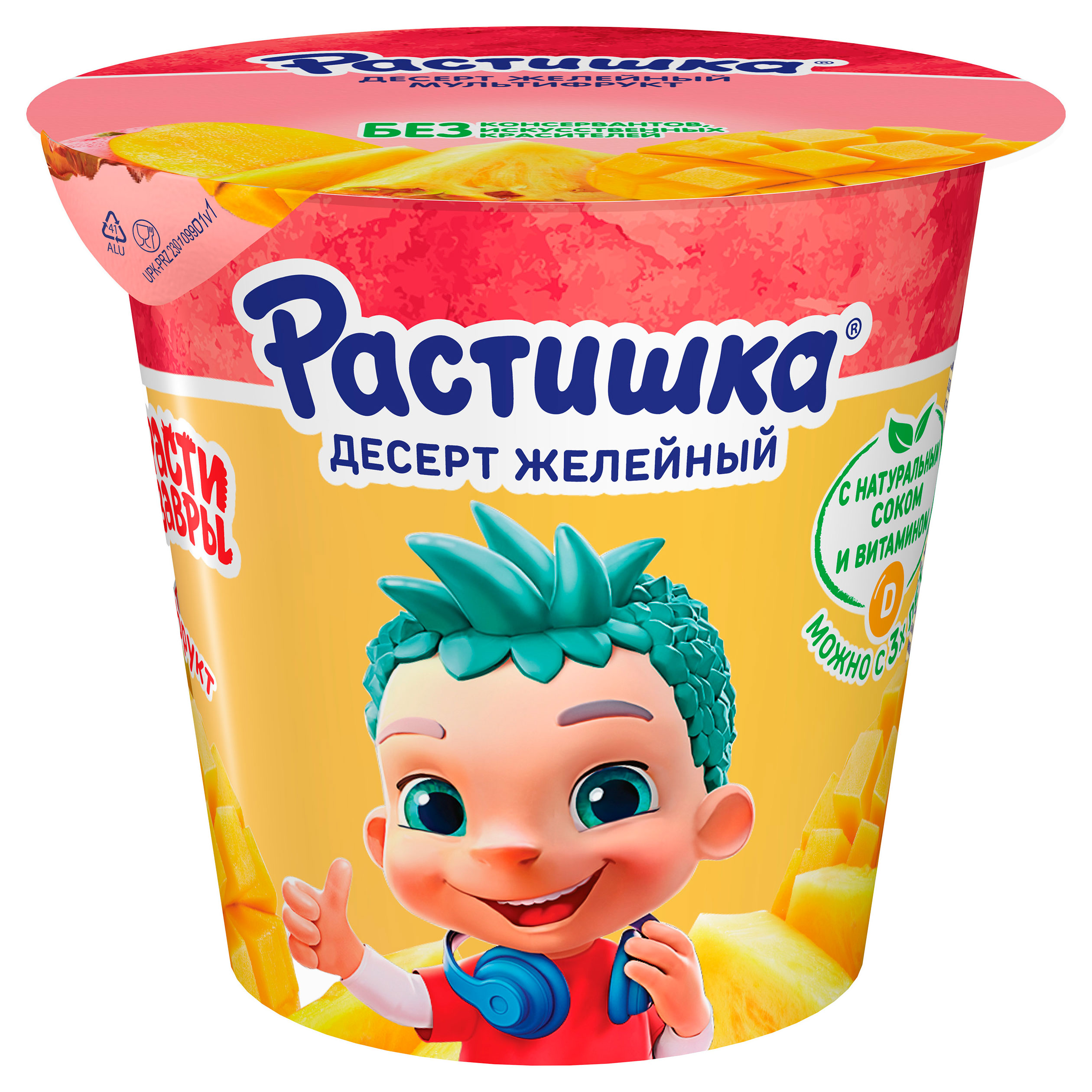 

Десерт детский Растишка желе мультифрукт 0%, 100 г