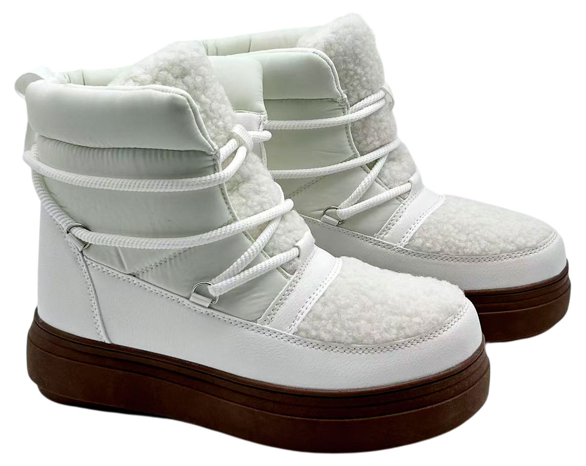 Изображение товара Женские полусапоги InExtenso белые зимние для повседневной носки р.36-41