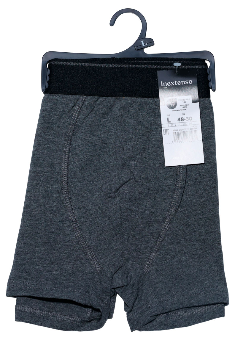 Изображение товара Мужские трусы-боксеры InExtenso серого цвета 3XL