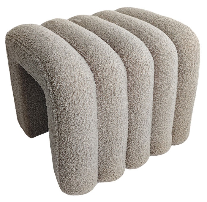 

Пуф Руф букле серый, 404740 см