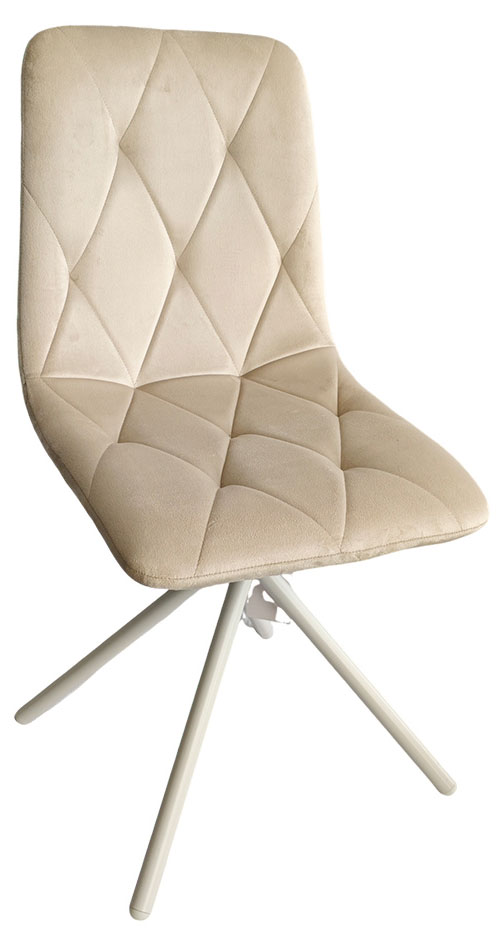 Изображение товара Кухонный поворотный стул Норд бежевый 41х44х89 см мягкая тканевая обивка