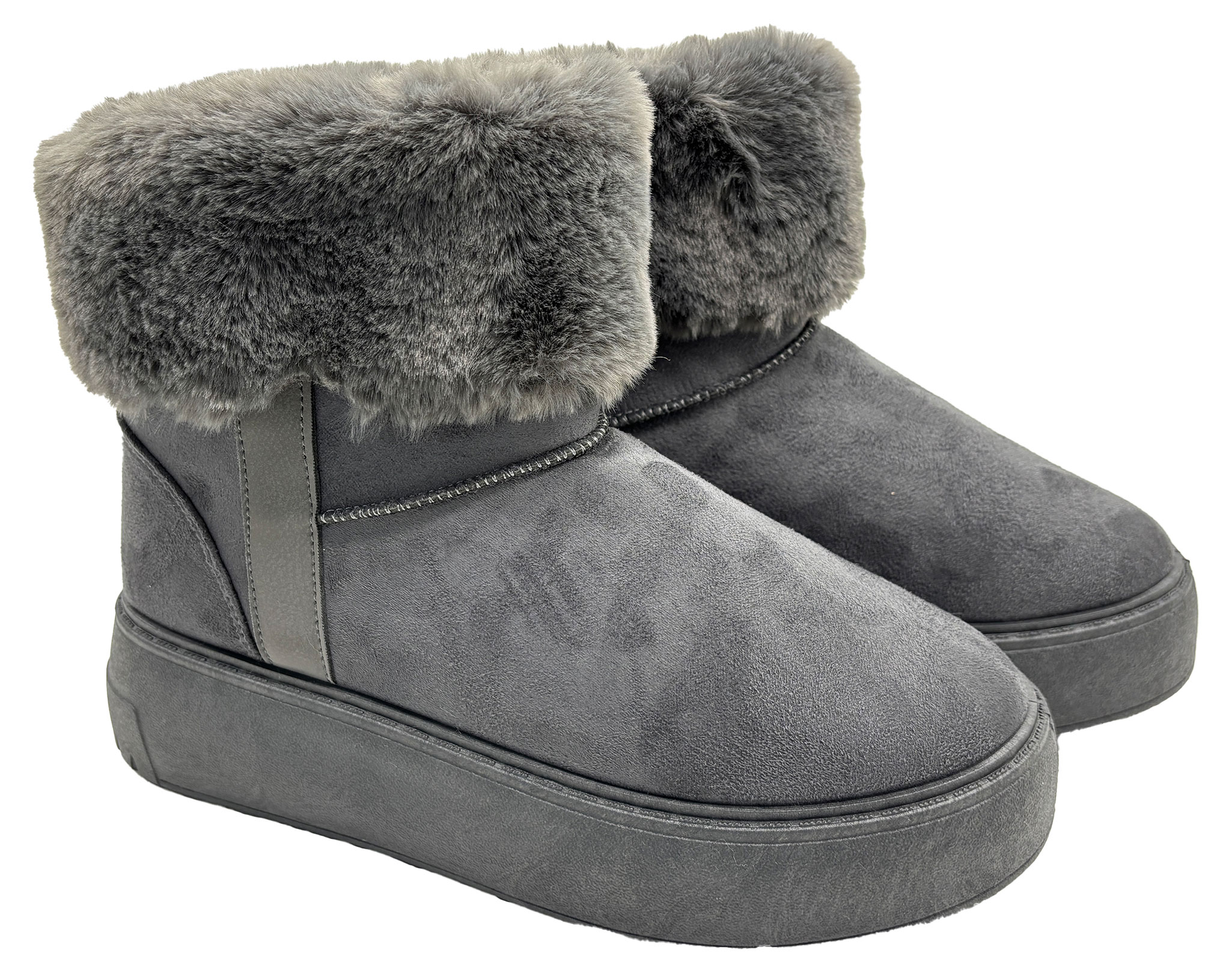 Изображение товара Женские полусапоги серые WENZHOU MORGAN TRADING CO LTD зимняя обувь для женщин