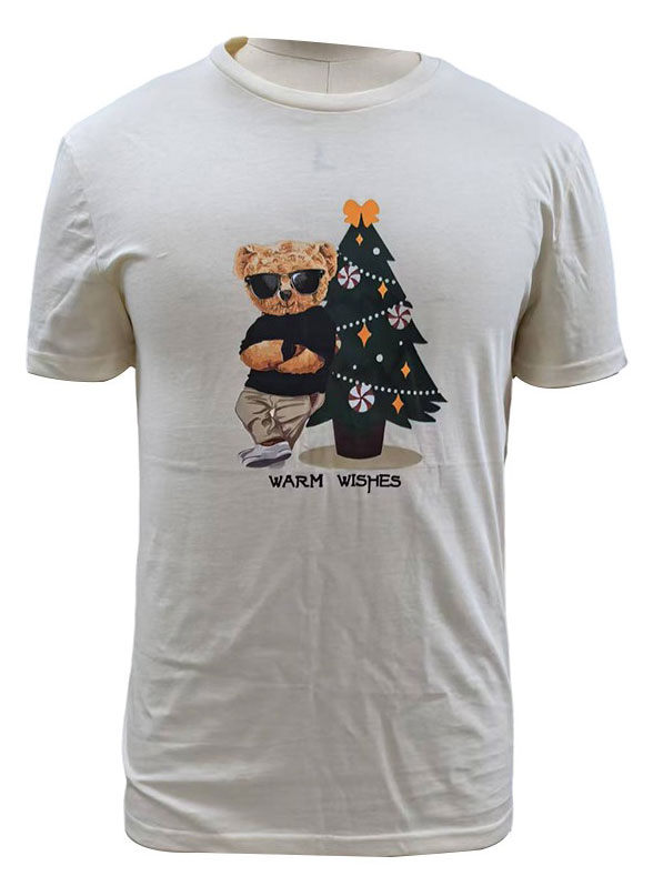 

Футболка мужская новогодняя белая, р. M-3XL