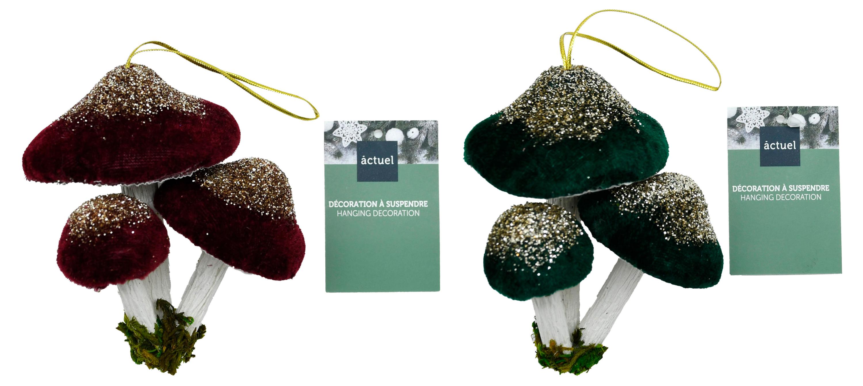 

Елочное украшение Actuel Вокруг света Подвеска Грибы 9 см, 1 шт в ассортименте