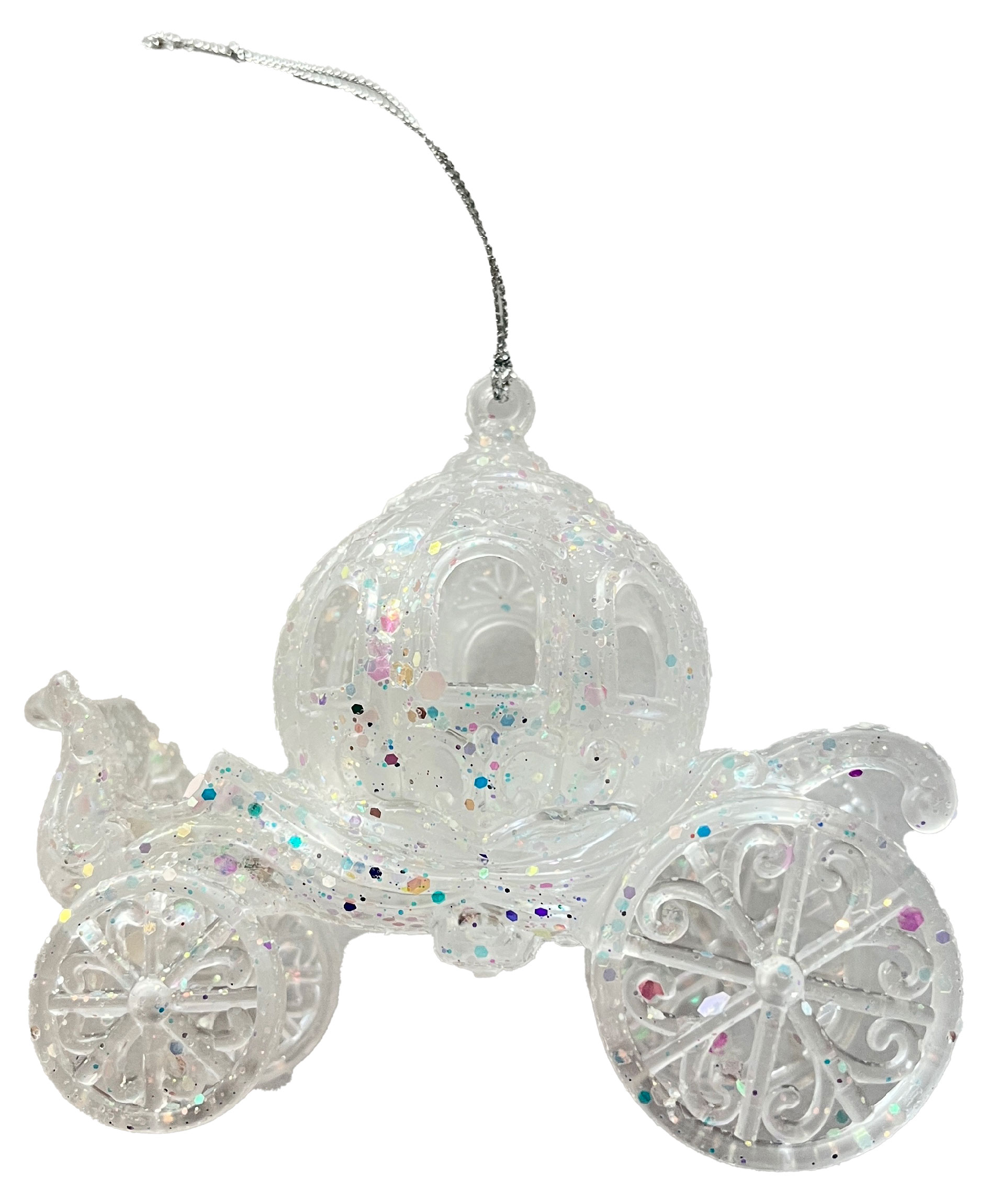 

Елочное украшение Actuel Снежная королева Подвеска Карета, 12 см