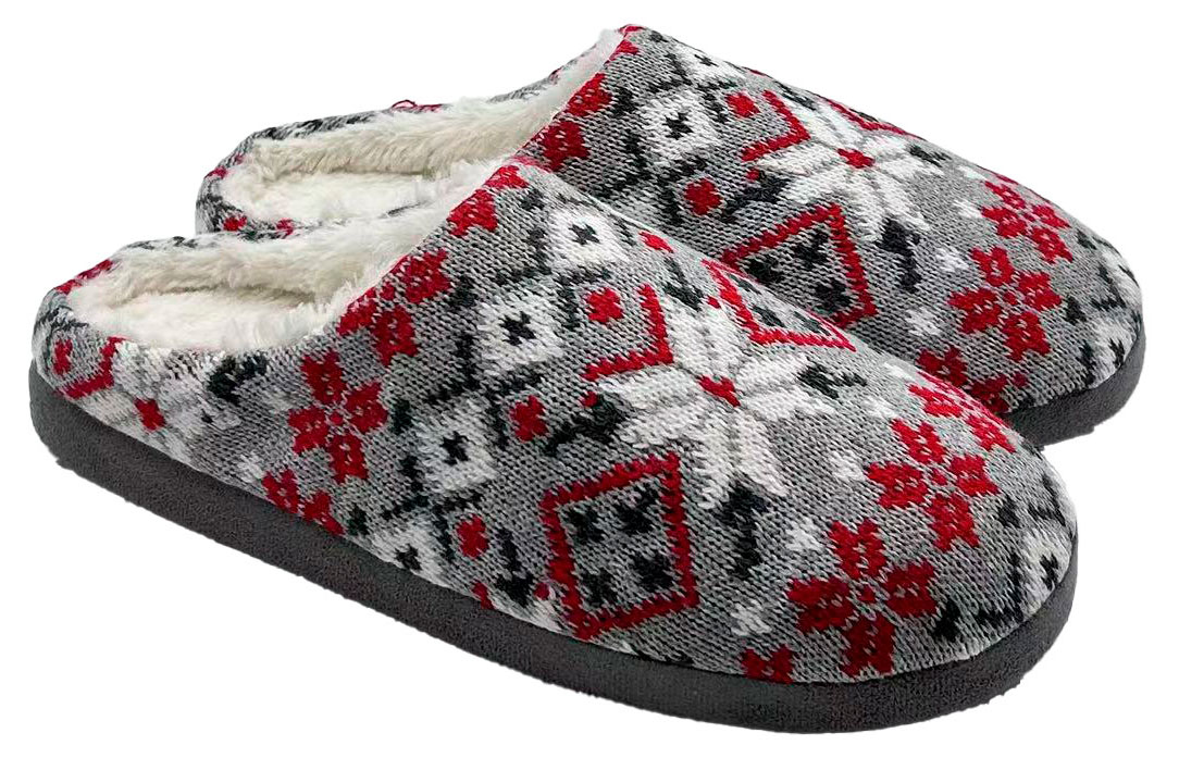 

Тапочки мужские новогодние InExtenso зимние серые, р 41-46