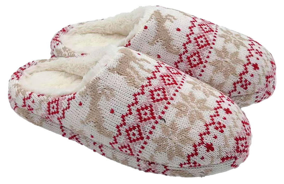 

Тапочки женские новогодние InExtenso зимние бежевые, р 36-41