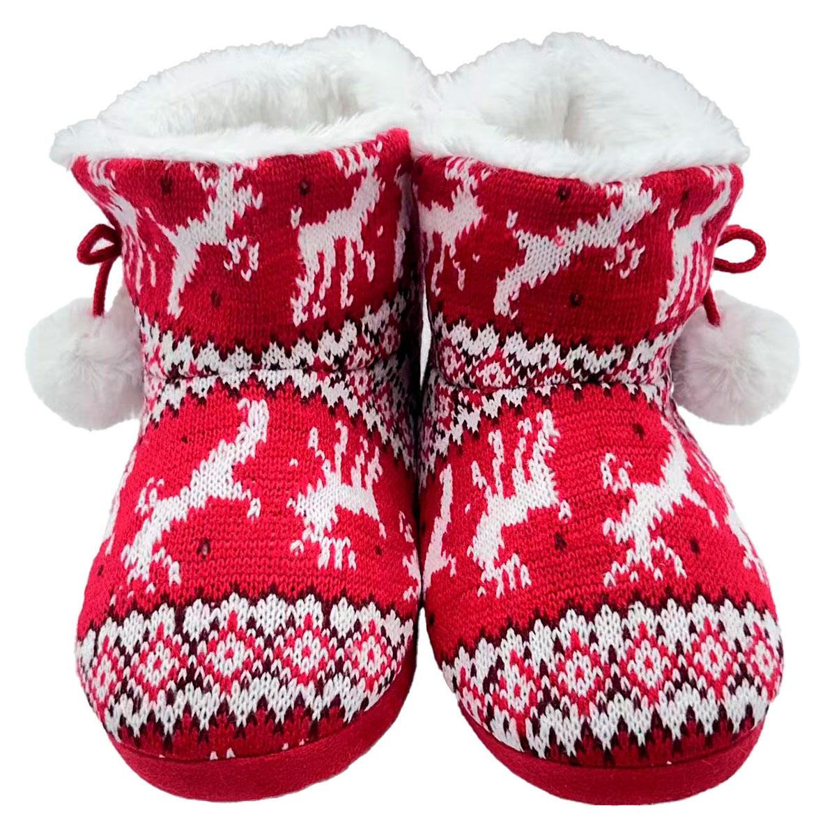 

Тапочки женские новогодние InExtenso зимние красные, р 36-41