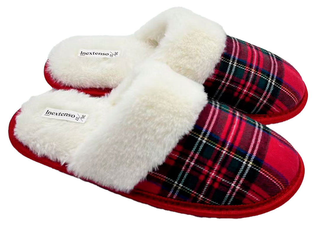 

Тапочки женские новогодние InExtenso зимние красные, р 36-41
