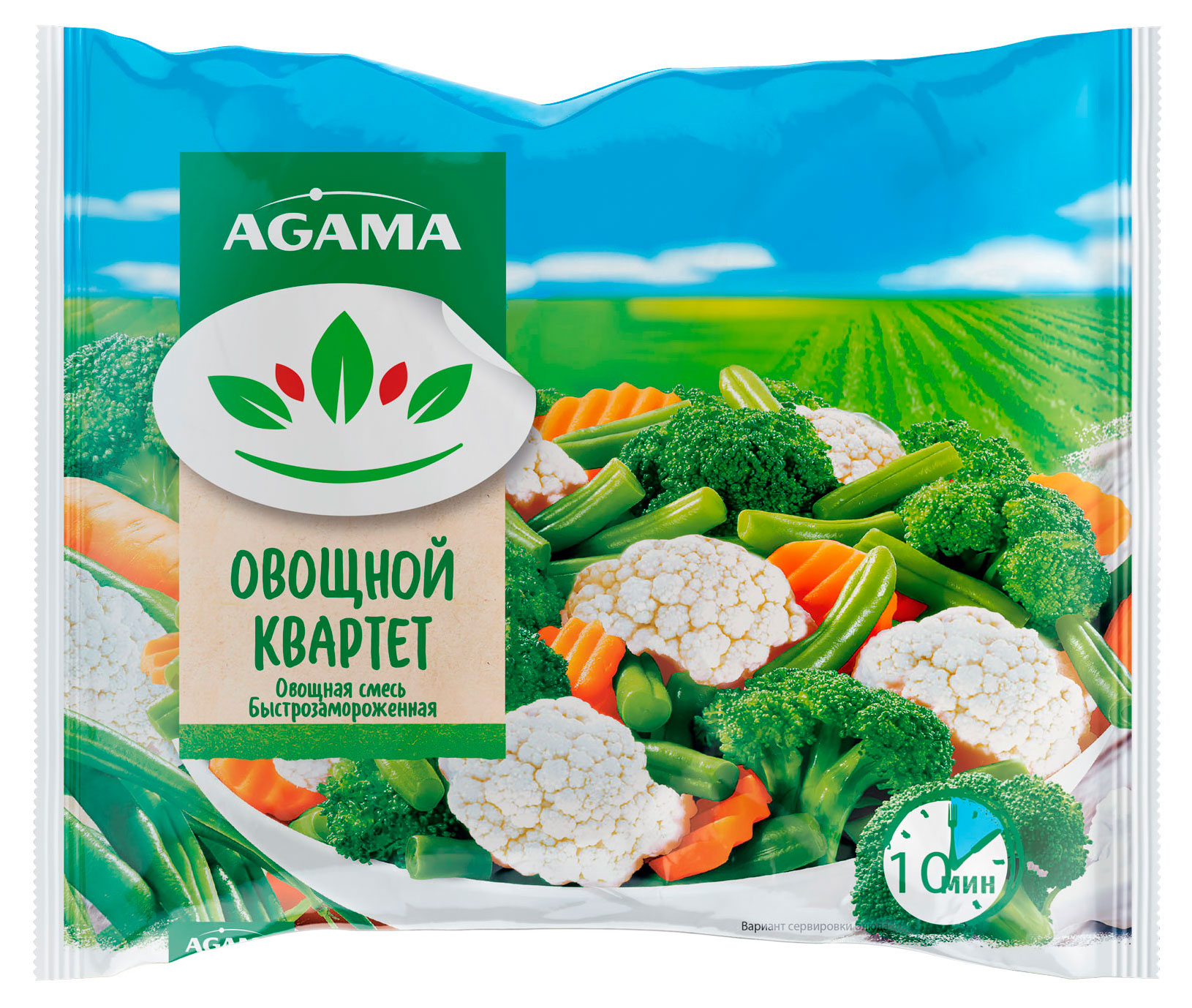 Изображение товара Смесь овощная Agama Квартет овощной, 400 г