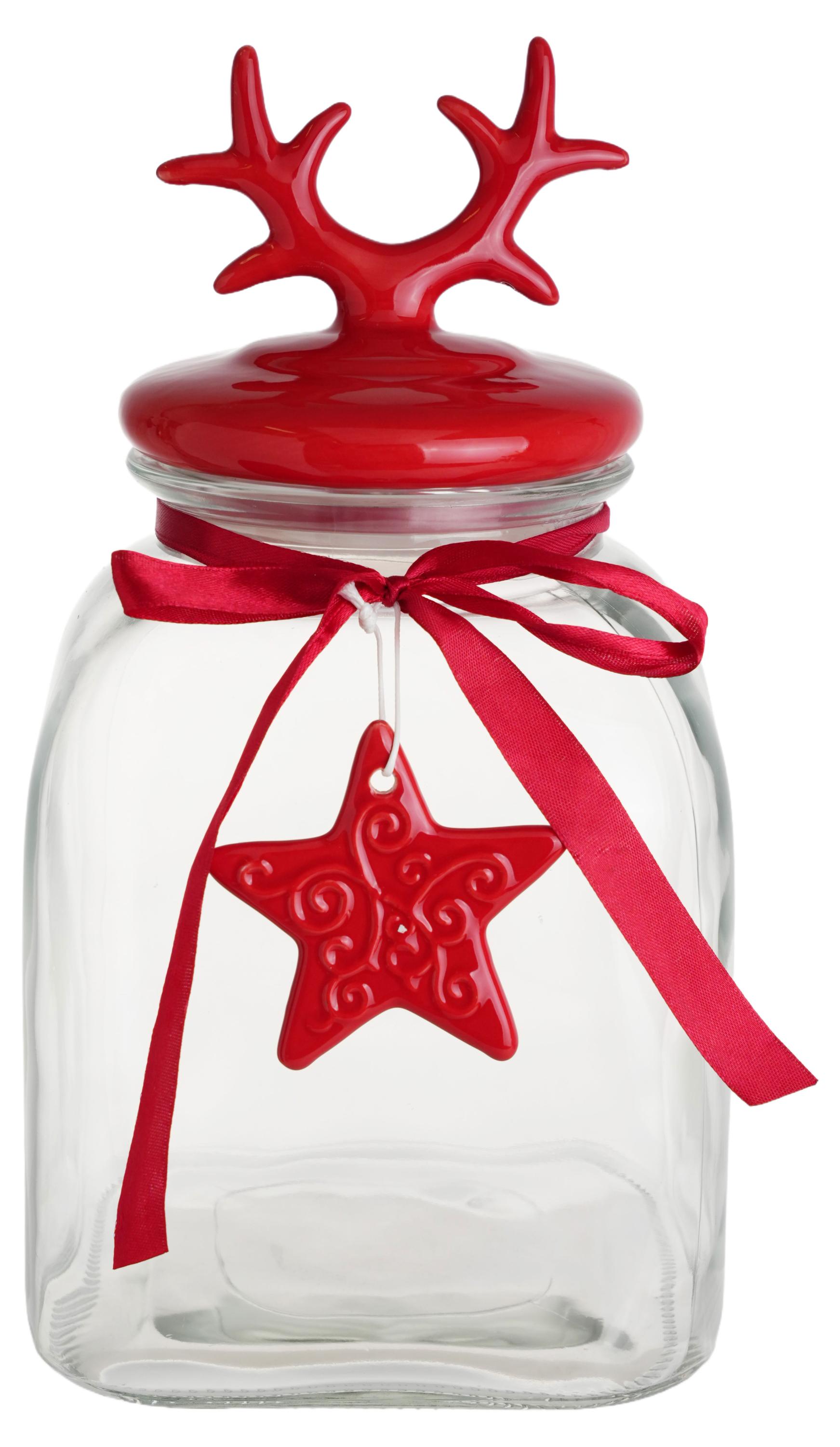 Изображение товара Банка для хранения Actuel с керамической крышкой 3,5 л Красная звезда