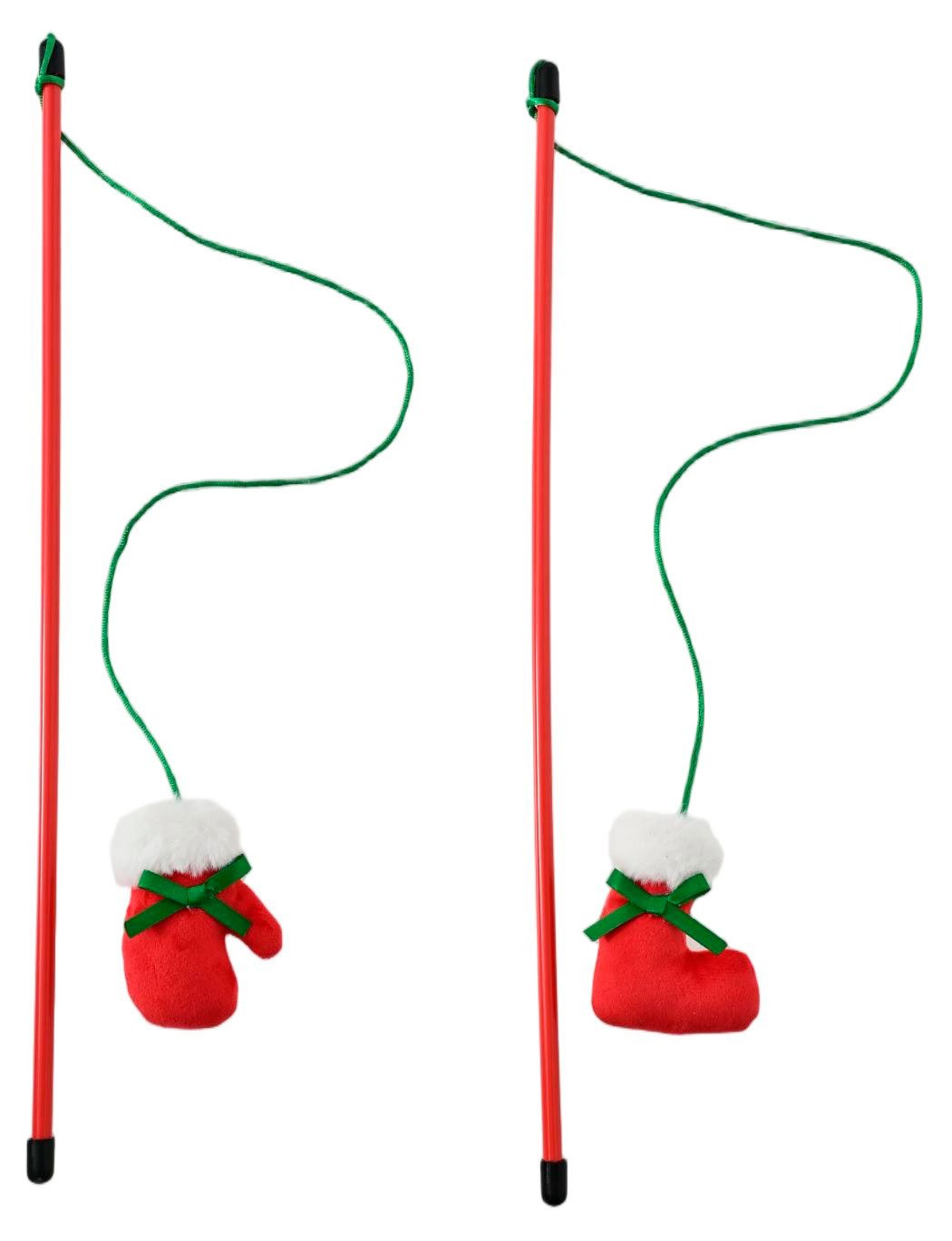 

Игрушка новогодняя для кошек Удочка-дразнилка, 46 см в ассортименте