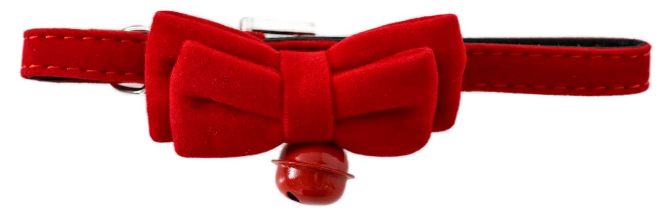 Изображение товара Ошейник-бабочка для собак красный, 20-32 см
