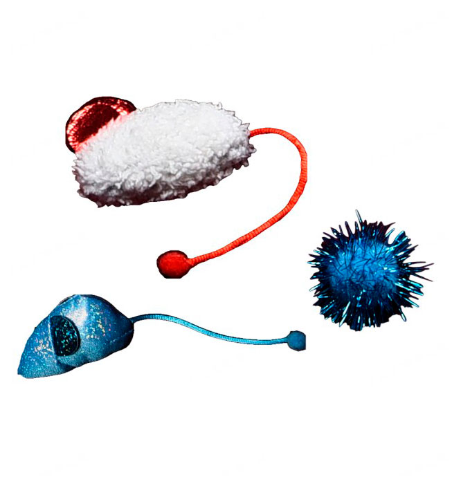 

Набор игрушек для кошек с кошачьей мятой, 3 шт