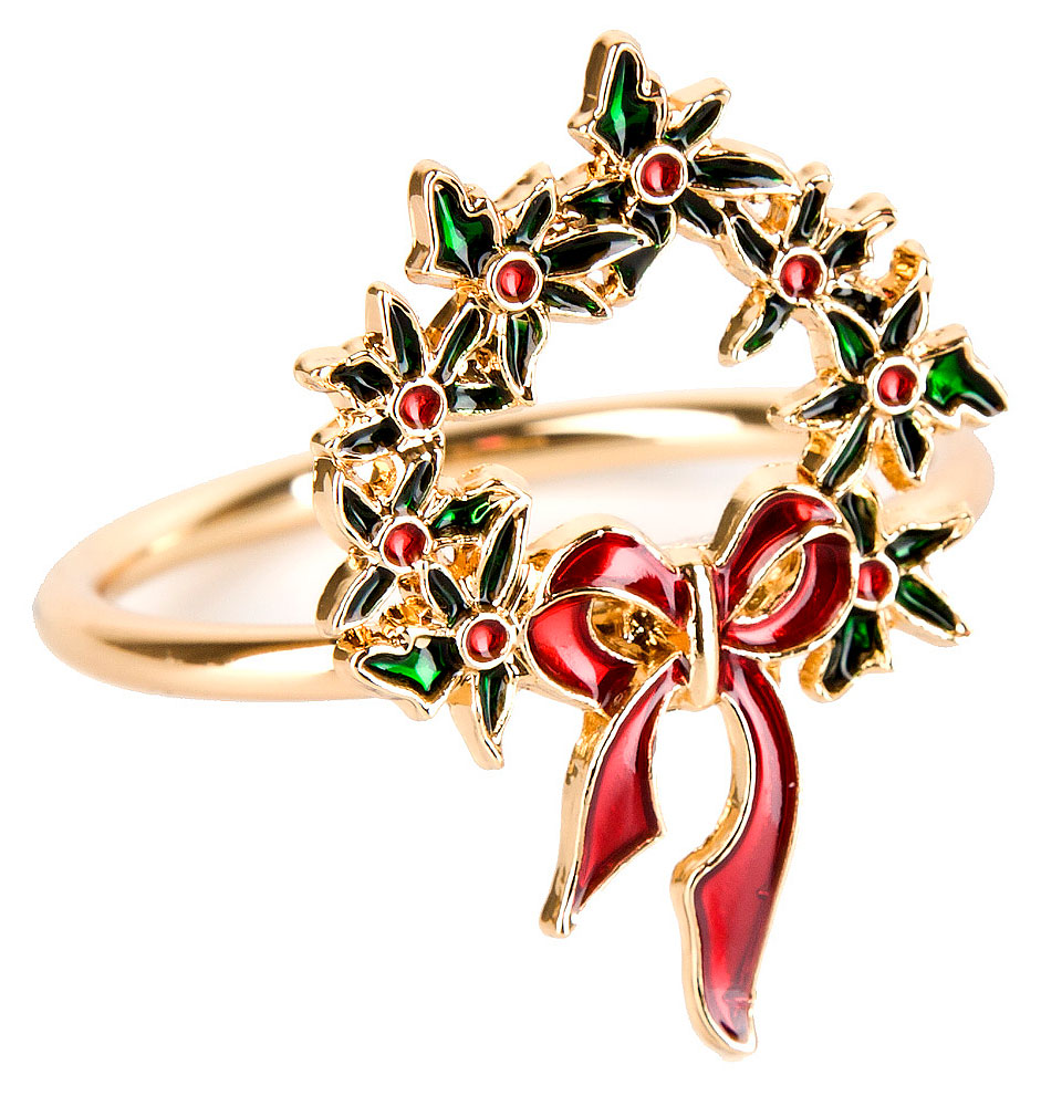 Изображение товара Кольцо для салфеток Nouvelle Home Вокруг света Рождество, 1 шт