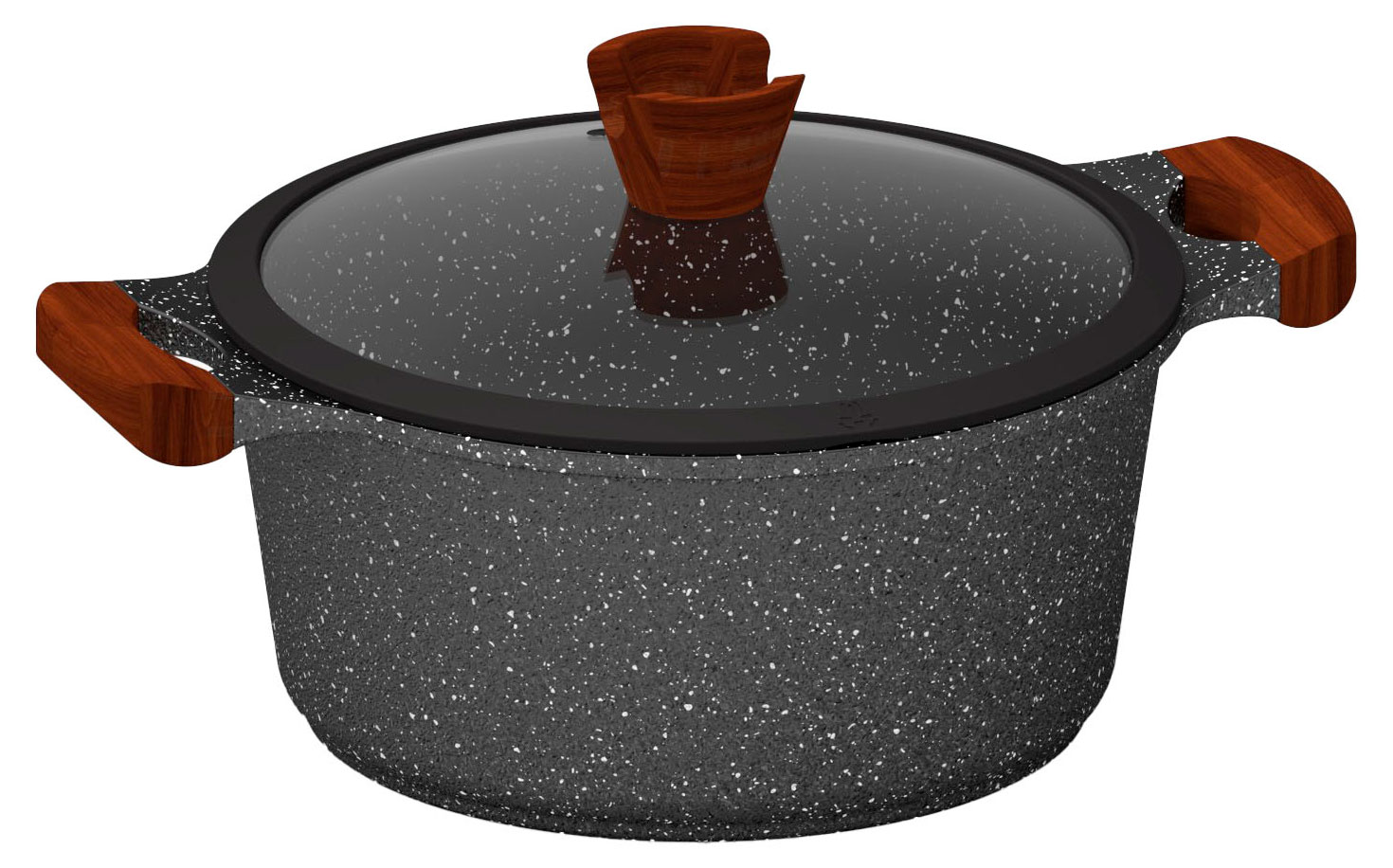 Изображение товара Жаровня Actuel Black Wood с крышкой, 24 см