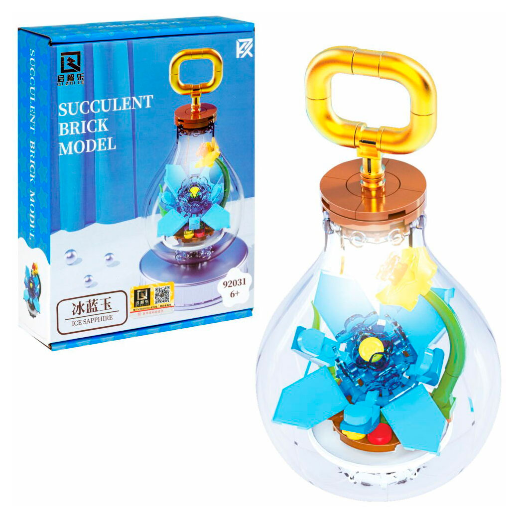 Изображение товара Конструктор 1TOY Blockformers Голубой цветок в лампе 97 деталей