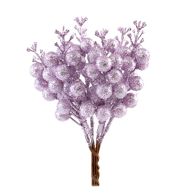 Изображение товара Набор-букет DecoLine с ягодами сиреневый 19 см для цветов и подарков