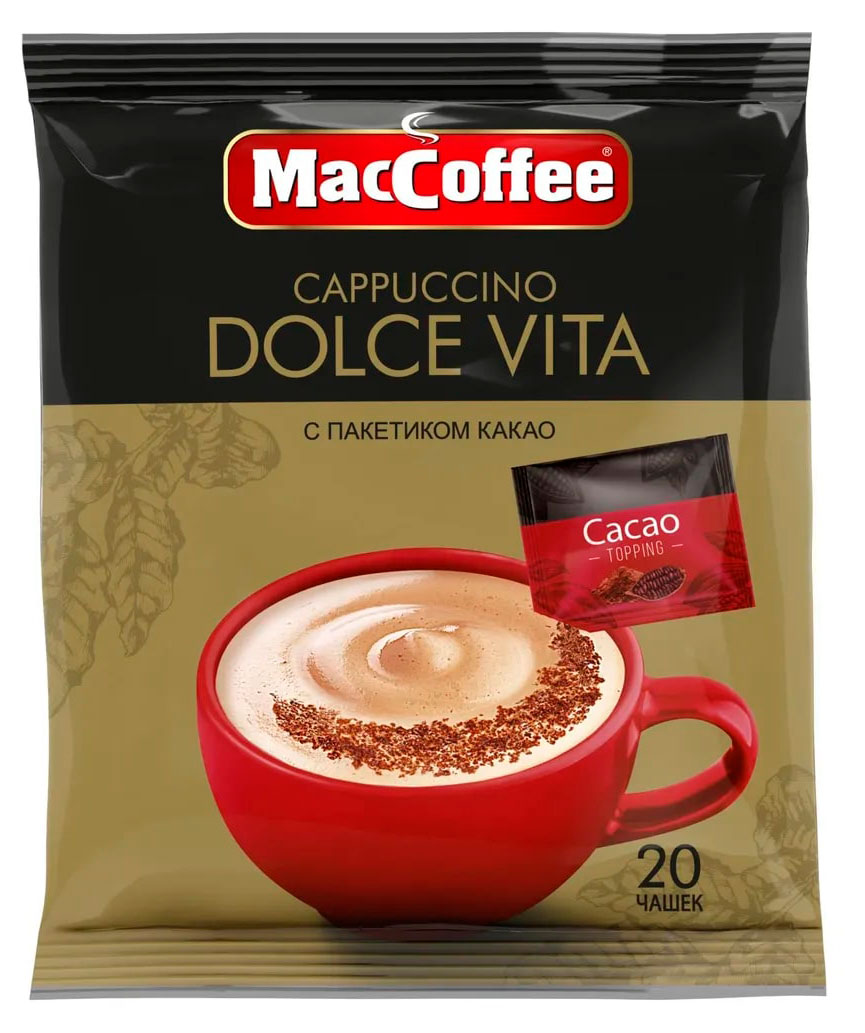 Изображение товара Кофейный напиток MacCoffee Cappuccino Dolce Vita, 20 шт х 24 г