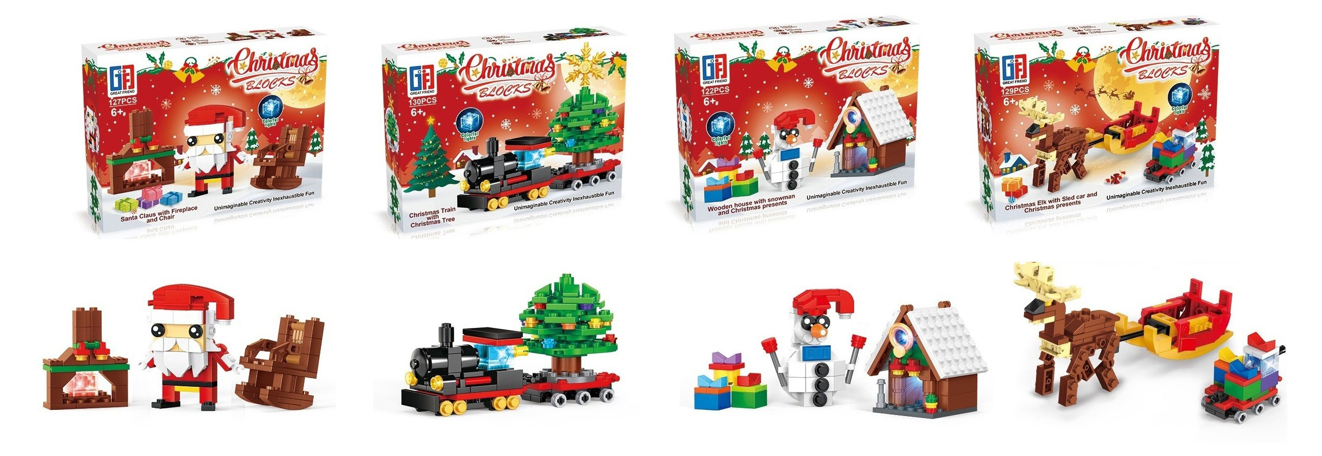 Изображение товара Конструктор 1TOY Blockformers Рождество с световым эффектом 122-130 деталей