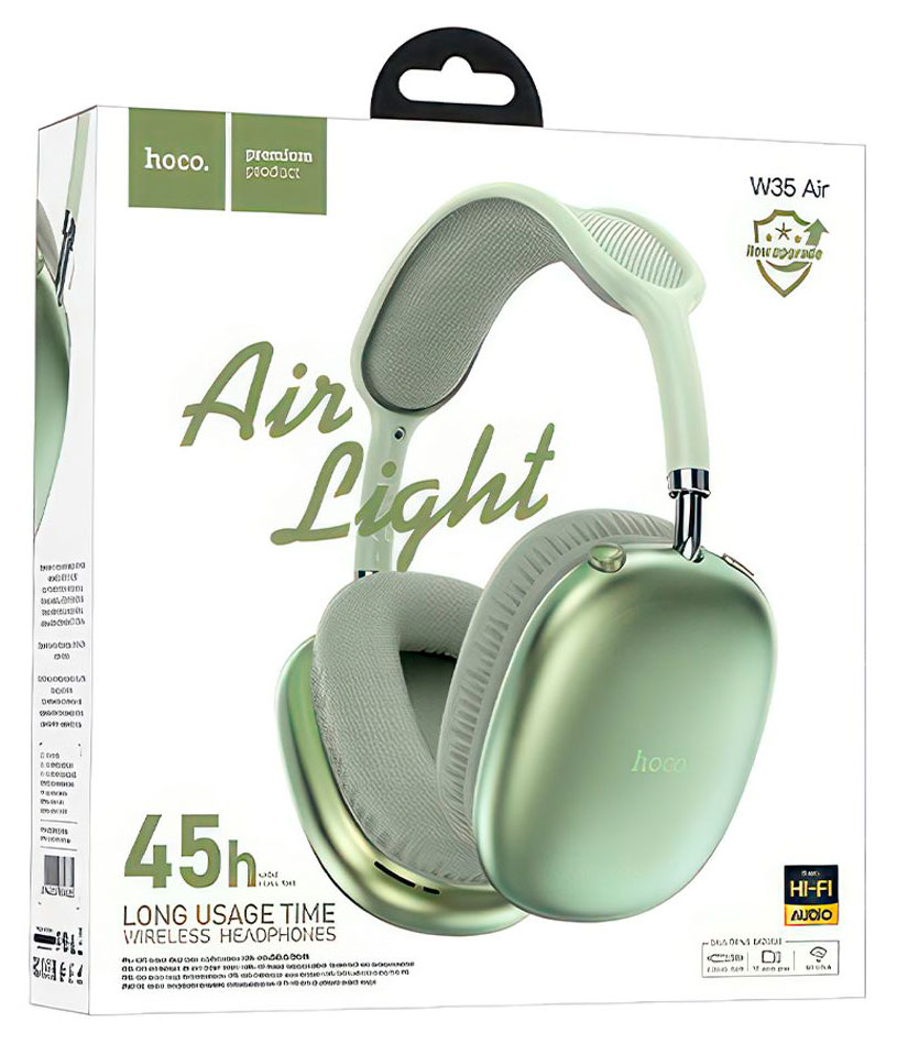 Изображение товара Наушники Hoco W35 AirTriumph зеленые