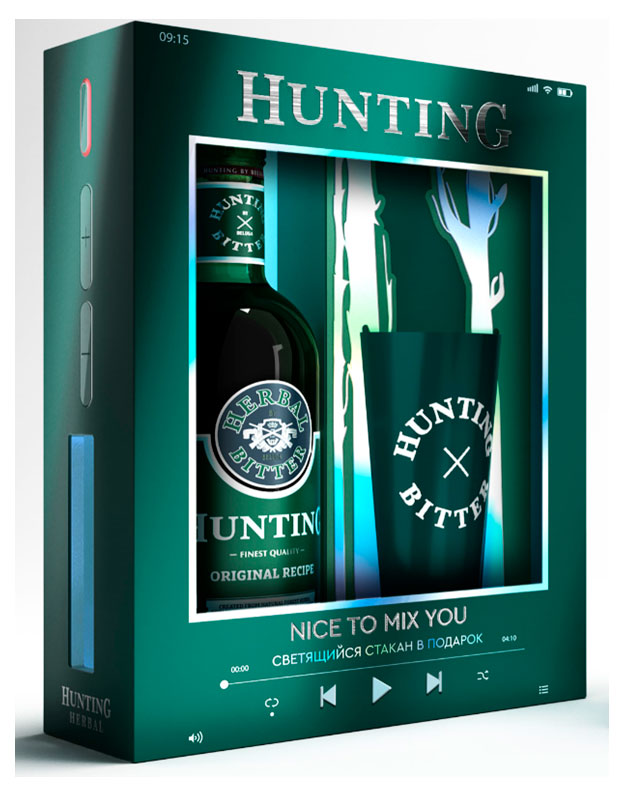 Изображение товара Ликер BELUGA Hunting Herbal Россия, 0,7 + стакан 420 мл