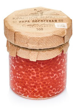 Изображение товара Икра горбуши зернистая Красное Золото, натуральная, 300 г