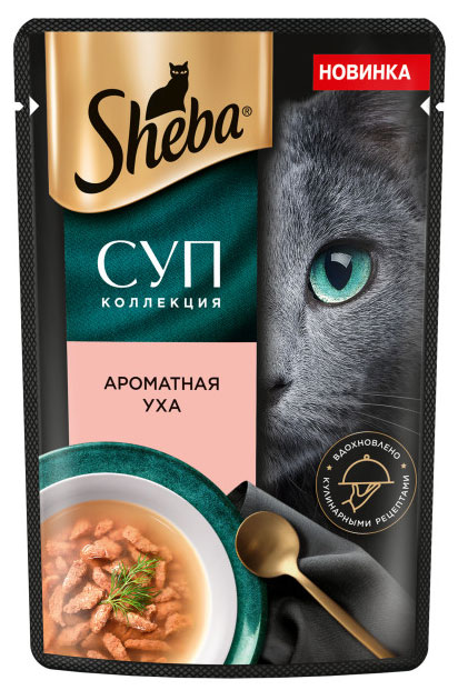 

Влажный корм для кошек Sheba Суп уха с форелью, 70 г
