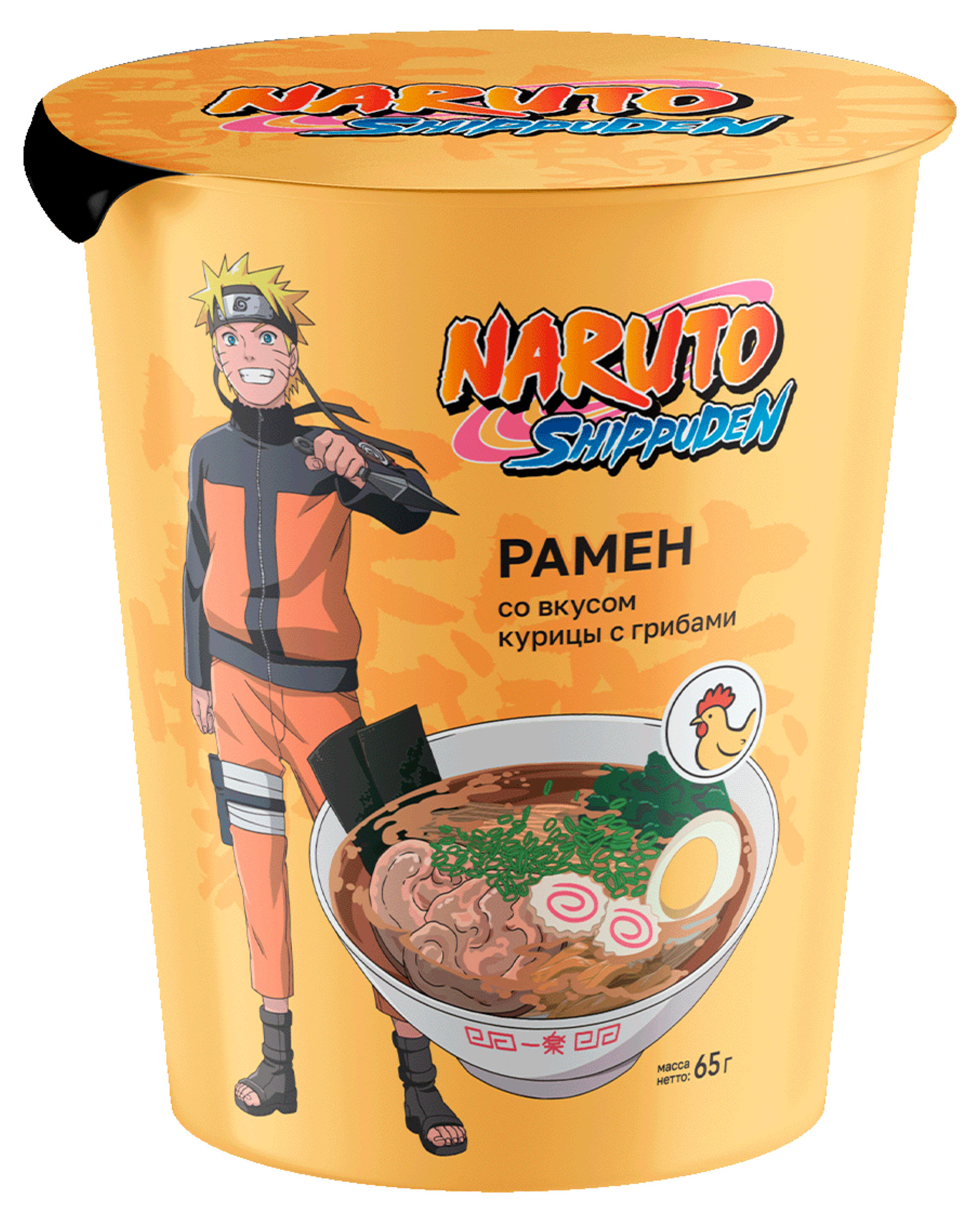 Изображение товара Лапша быстрого приготовления Naruto со вкусом курицы с грибами 65 г