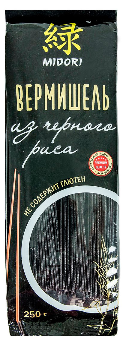 

Макаронные изделия MIDORI Вермишель из черного риса без глютена, 250 г