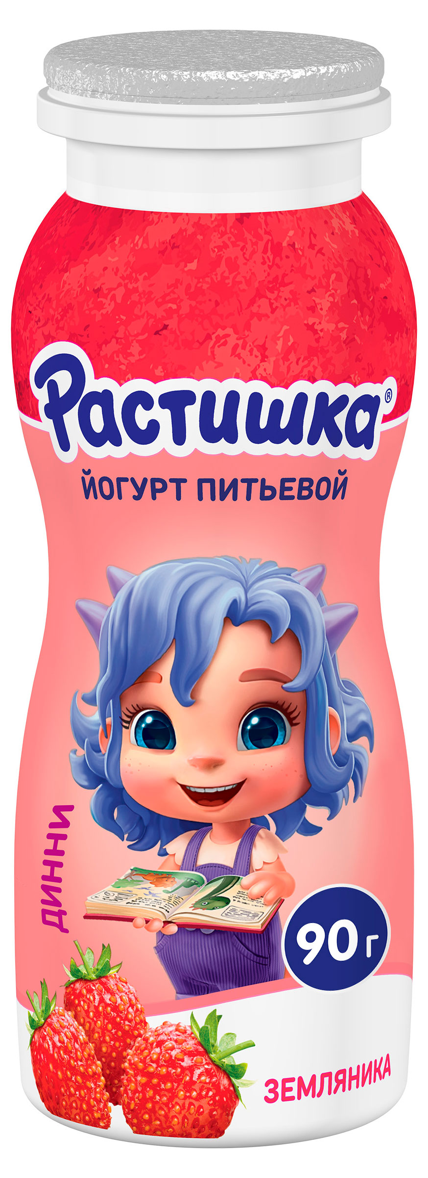 Изображение товара Йогурт питьевой детский «Растишка» питьевой обогащенный земляника 1.6%, 90 г