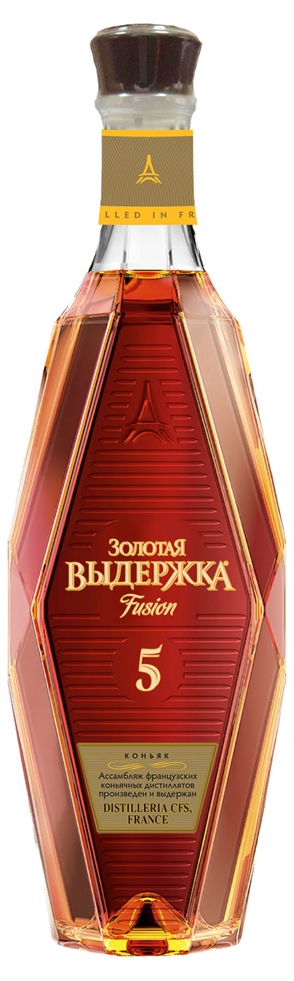 Изображение товара Коньяк "Золотая Выдержка" Fusion 5 лет, 1 л, Россия