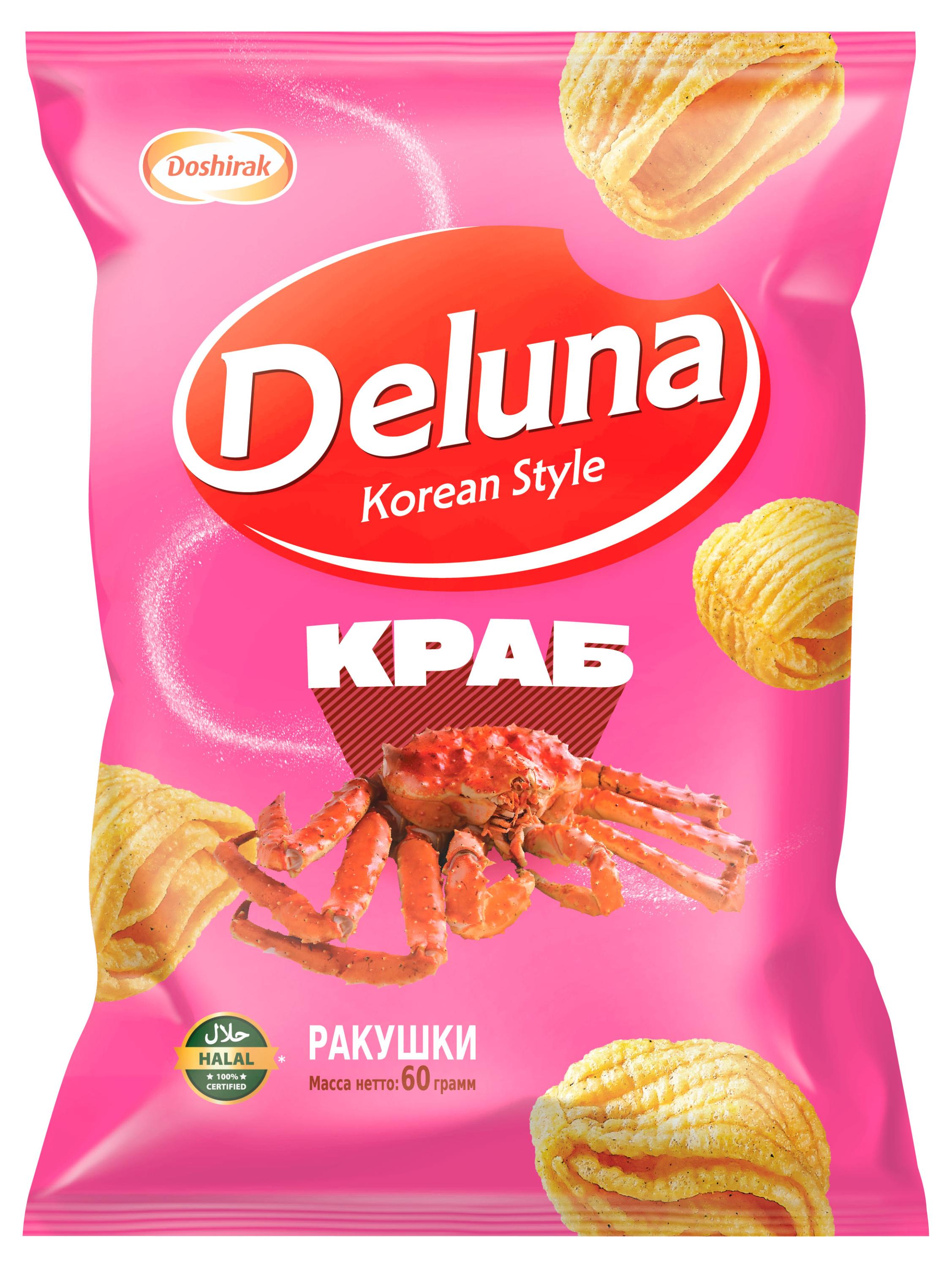 Изображение товара Снеки кукурузные Deluna Краб, 60 г