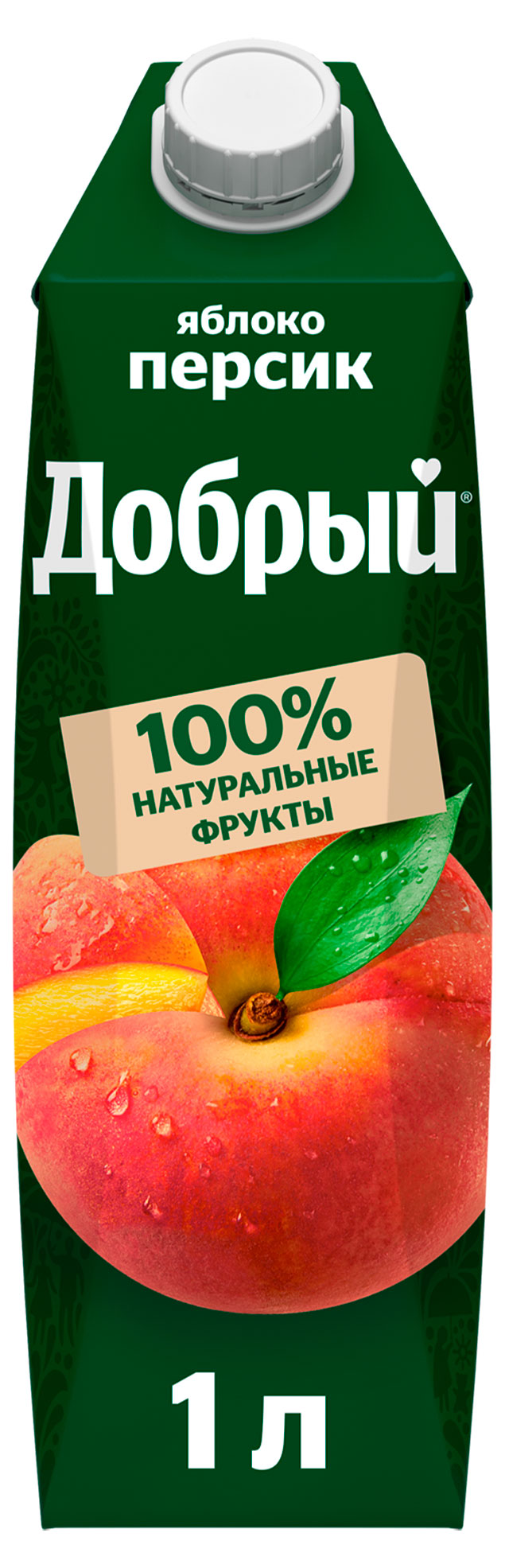 Изображение товара Нектар Добрый Персик-Яблоко 1л натуральный сокосодержащий