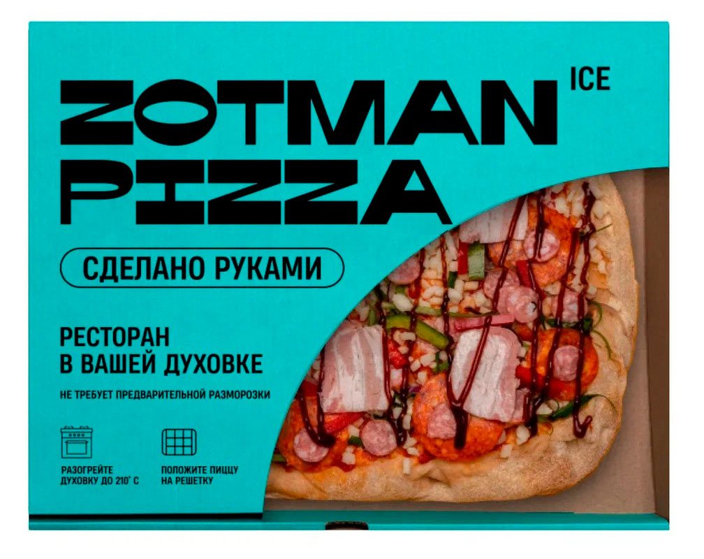 Изображение товара Замороженная пицца Баварская мясная Zotman 465 г готовый полуфабрикат
