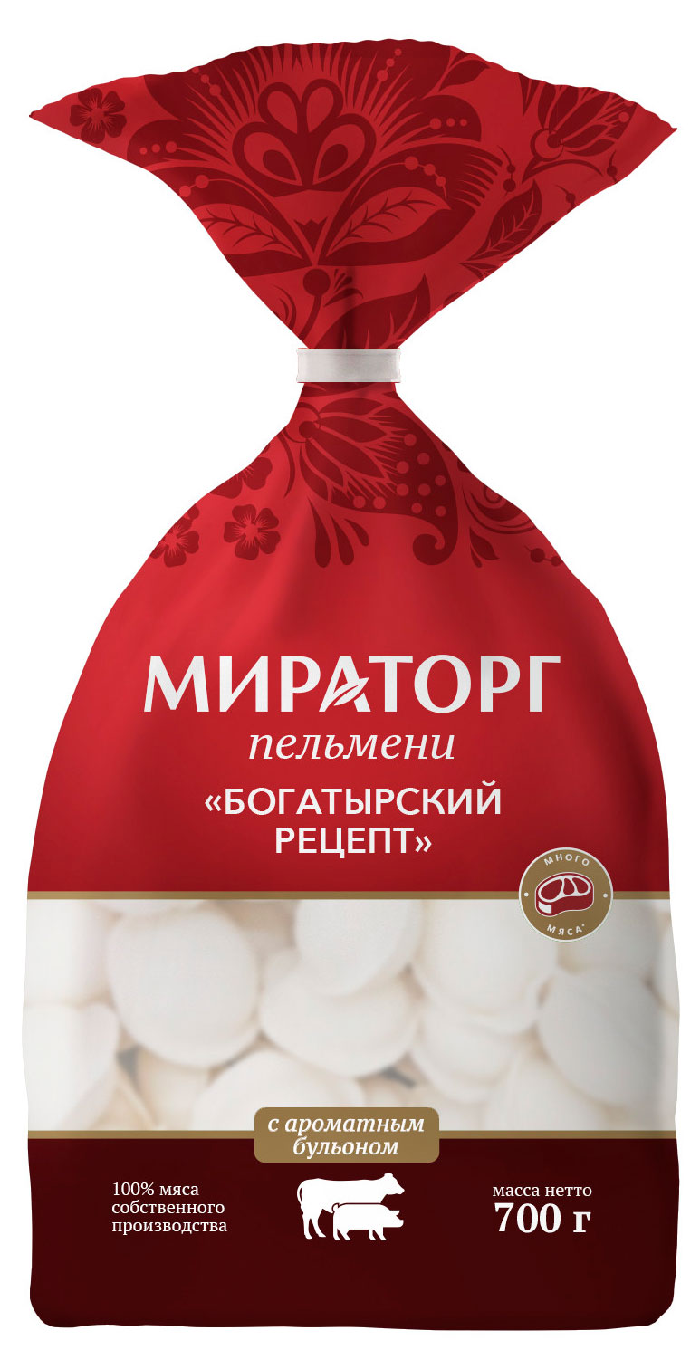 Изображение товара Пельмени «Мираторг» Богатырский рецепт, 700 г