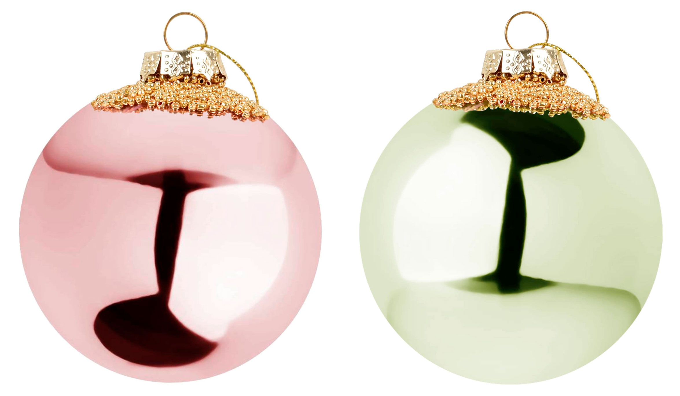 Изображение товара Елочный шар Рождественский зефир стекло 8 см