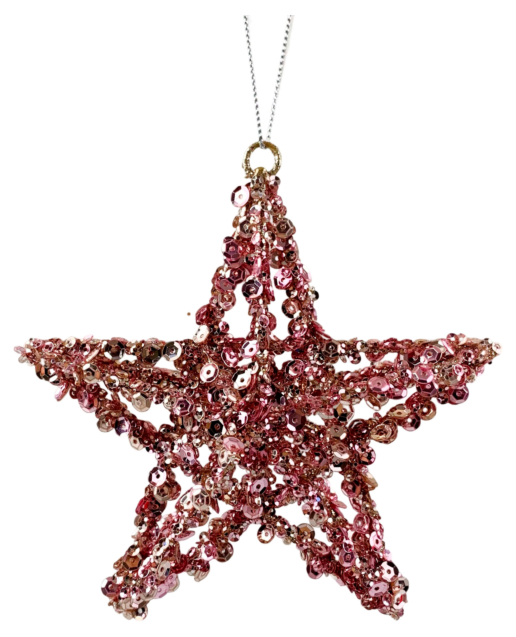 

Елочное украшение Actuel Розовый зефир Подвеска Звезда металл, 12 см