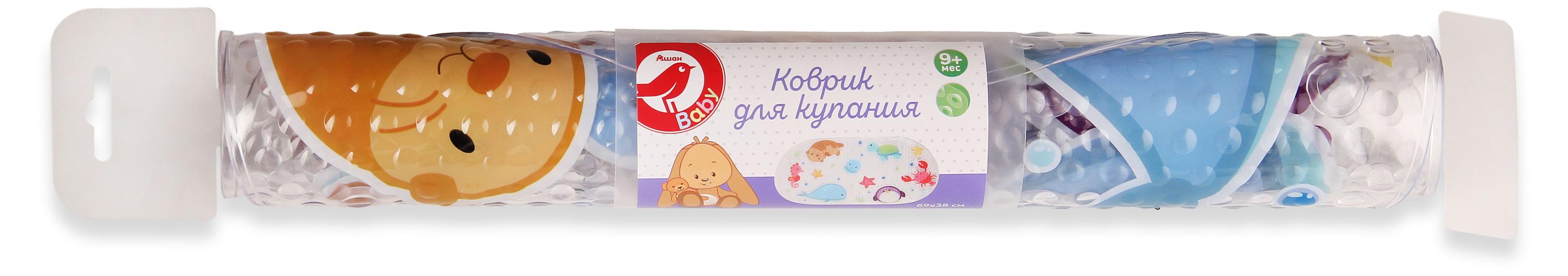 

Коврик для купания АШАН Красная птица Baby с 9 мес., 69х38 см