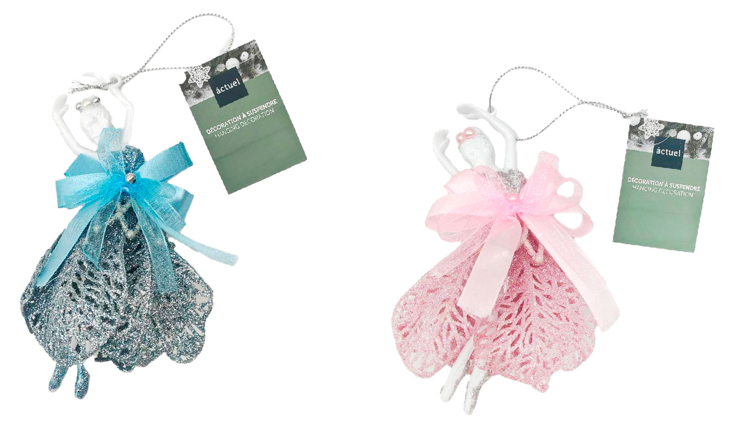 

Елочное украшение Actuel Розовый зефир Подвеска Балерина 14 см, 1 шт в ассортименте